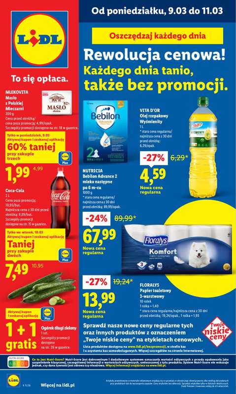 Lidl - gazetka promocyjna Oferta od poniedziałku od poniedziałku 09.03 do środy 11.03