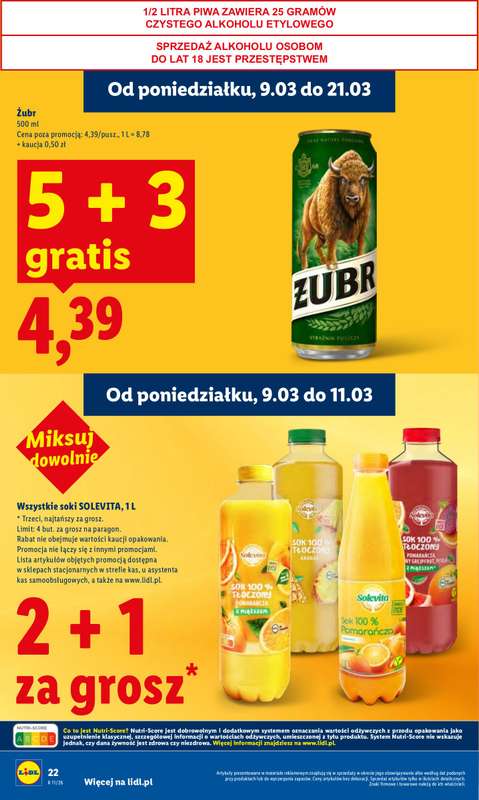 Lidl - gazetka promocyjna Oferta od poniedziałku od poniedziałku 09.03 do środy 11.03 - strona 22