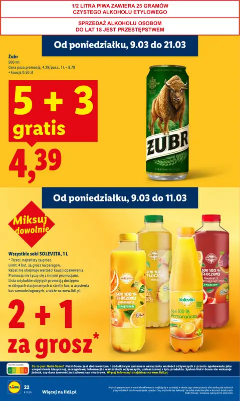 Lidl - gazetka promocyjna Oferta od poniedziałku od poniedziałku 09.03 do środy 11.03 - strona 22