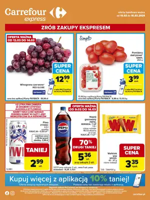 Carrefour Express - gazetka promocyjna Gazetka Express od wtorku 10.03 do poniedziałku 16.03