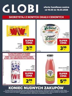 Globi - gazetka promocyjna Gazetka Globi od wtorku 10.03 do poniedziałku 16.03