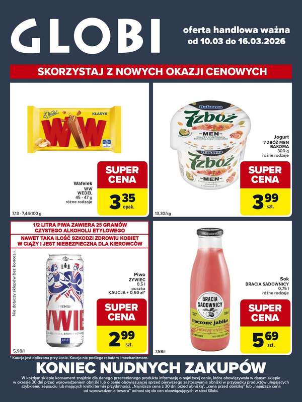 Globi - gazetka promocyjna Gazetka Globi od wtorku 10.03 do poniedziałku 16.03