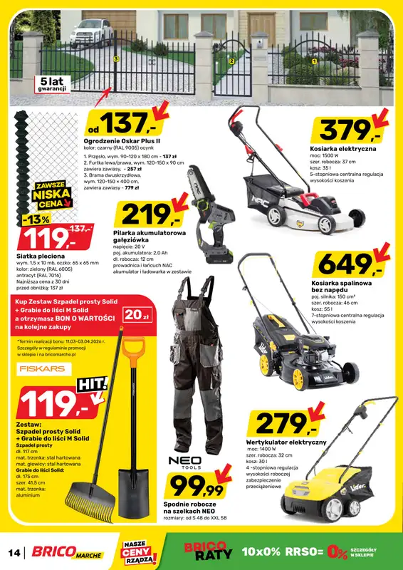 Bricomarche - gazetka promocyjna Gazetka od środy 11.03 do soboty 21.03 - strona 14