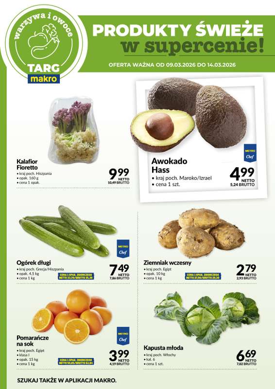 Makro - gazetka promocyjna Targ MAKRO - oferta świeża w super cenach! od poniedziałku 09.03 do soboty 14.03 - strona 5