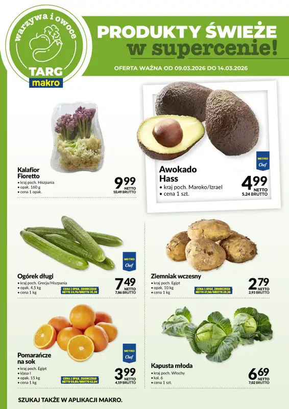 Makro - gazetka promocyjna Targ MAKRO - oferta świeża w super cenach! od poniedziałku 09.03 do soboty 14.03 - strona 5