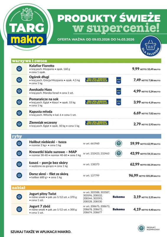 Makro - gazetka promocyjna Targ MAKRO - oferta świeża w super cenach! od poniedziałku 09.03 do soboty 14.03 - strona 6