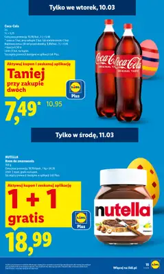 Lidl - gazetka promocyjna Oferta od poniedziałku od poniedziałku 09.03 do środy 11.03 - strona 15