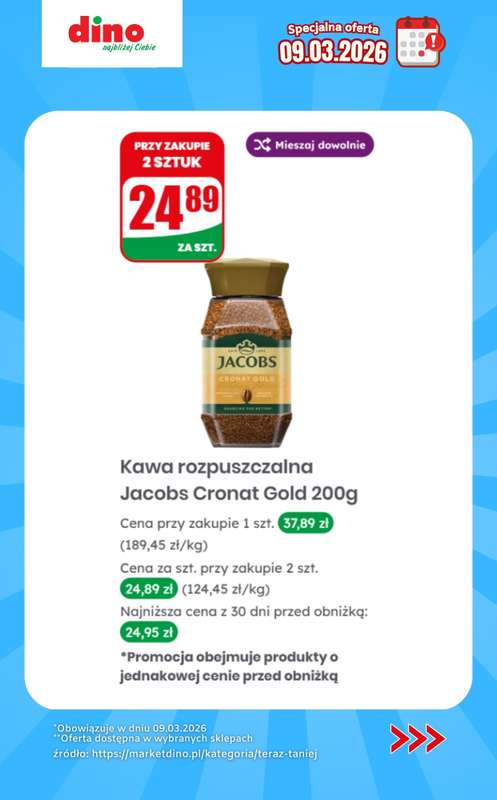Dino - gazetka promocyjna Specjalna oferta na 09.03.2026 - promocje spoza gazetki od poniedziałku 09.03 do poniedziałku 09.03 - strona 11