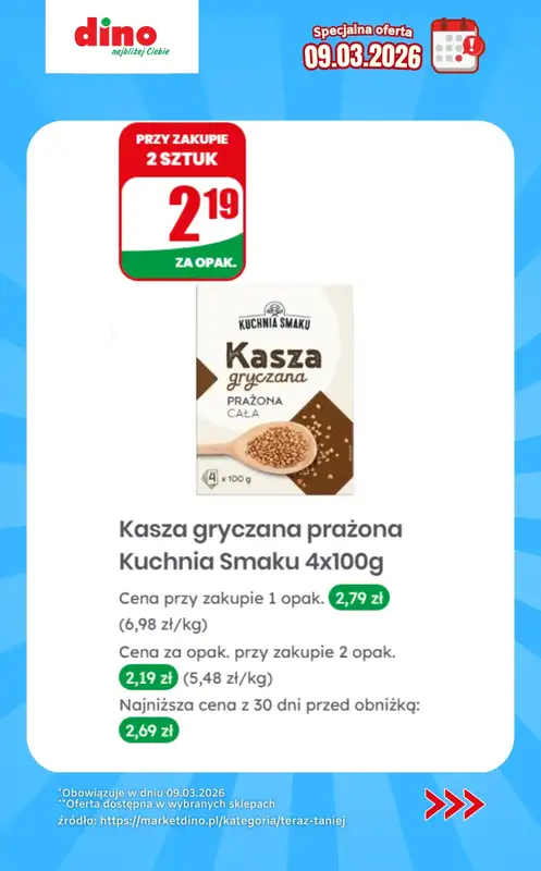 Dino - gazetka promocyjna Specjalna oferta na 09.03.2026 - promocje spoza gazetki od poniedziałku 09.03 do poniedziałku 09.03 - strona 12