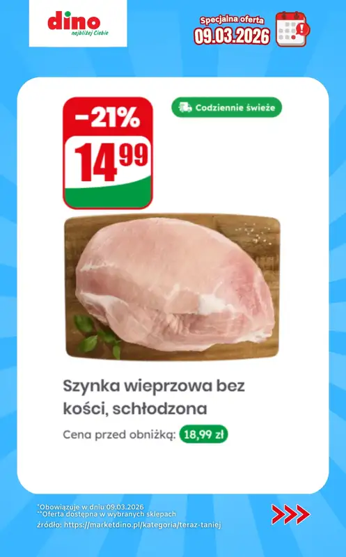 Dino - gazetka promocyjna Specjalna oferta na 09.03.2026 - promocje spoza gazetki od poniedziałku 09.03 do poniedziałku 09.03 - strona 4