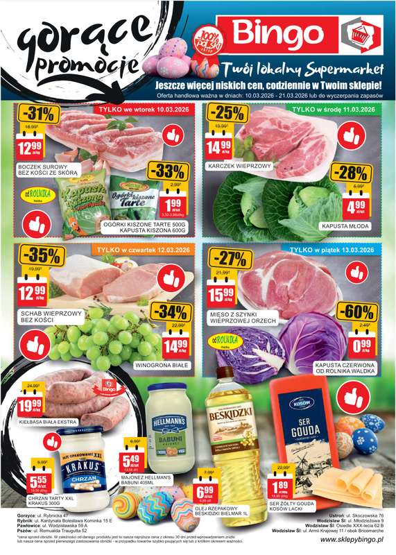 Bingo - gazetka promocyjna Gazetka od wtorku 10.03 do soboty 21.03