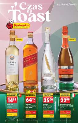 Biedronka - gazetka promocyjna Czas na toast od poniedziałku 09.03 do soboty 21.03