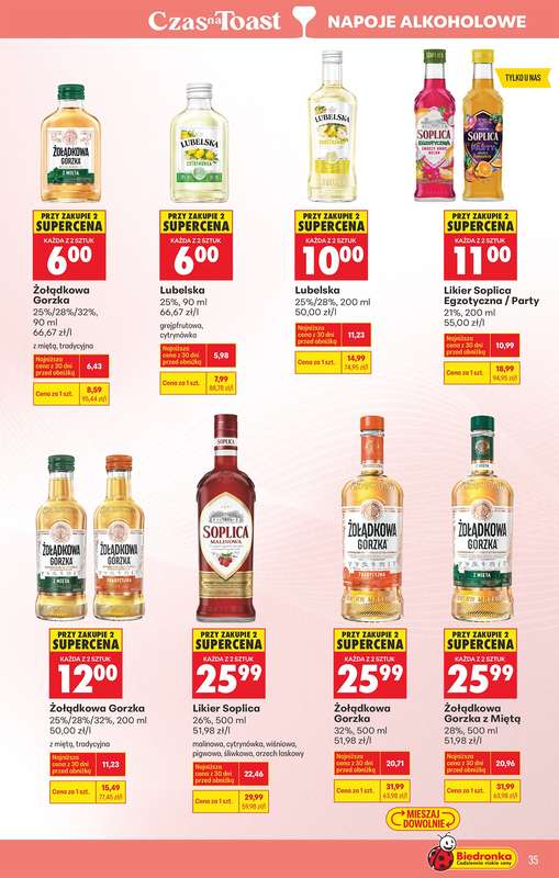 Biedronka - gazetka promocyjna Czas na toast od poniedziałku 09.03 do soboty 21.03 - strona 35