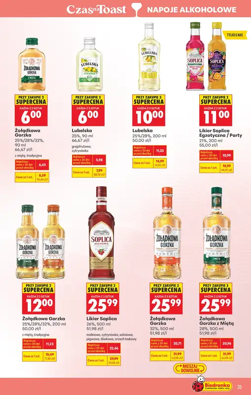 Biedronka - gazetka promocyjna Czas na toast od poniedziałku 09.03 do soboty 21.03 - strona 35
