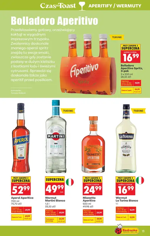 Biedronka - gazetka promocyjna Czas na toast od poniedziałku 09.03 do soboty 21.03 - strona 19