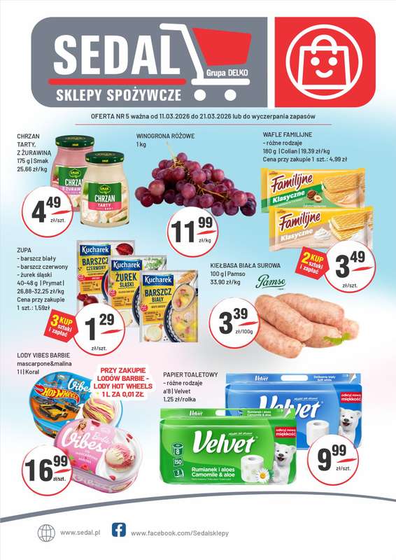 Sedal - gazetka promocyjna Gazetka od środy 11.03 do poniedziałku 23.03