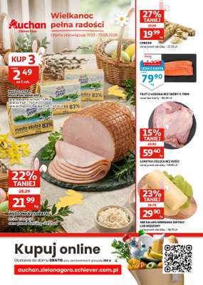 Auchan - gazetka promocyjna Gazetka Zielona Góra I Wielkanoc pełna radości od środy 11.03 do wtorku 24.03