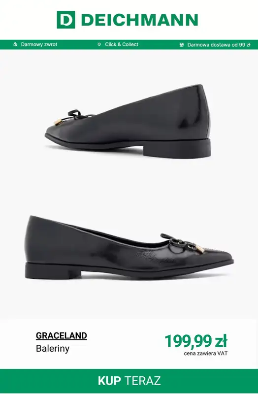 Deichmann - gazetka promocyjna Baleriny damskie od poniedziałku 09.03  - strona 7
