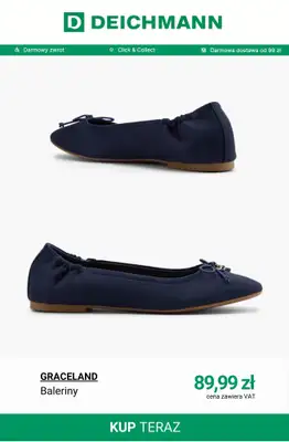 Deichmann - gazetka promocyjna Baleriny damskie od poniedziałku 09.03  - strona 10