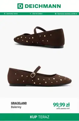 Deichmann - gazetka promocyjna Baleriny damskie od poniedziałku 09.03  - strona 12