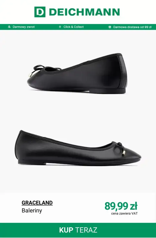 Deichmann - gazetka promocyjna Baleriny damskie od poniedziałku 09.03  - strona 5