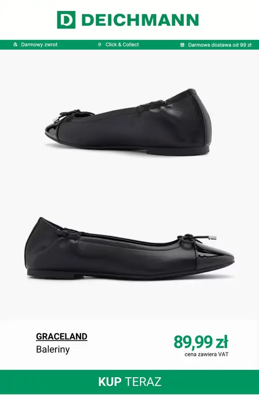 Deichmann - gazetka promocyjna Baleriny damskie od poniedziałku 09.03  - strona 2