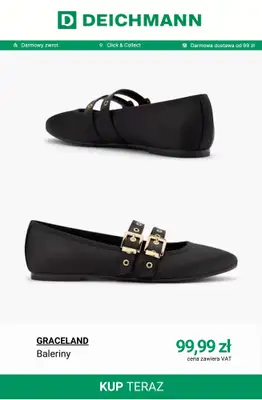 Deichmann - gazetka promocyjna Baleriny damskie od poniedziałku 09.03  - strona 11