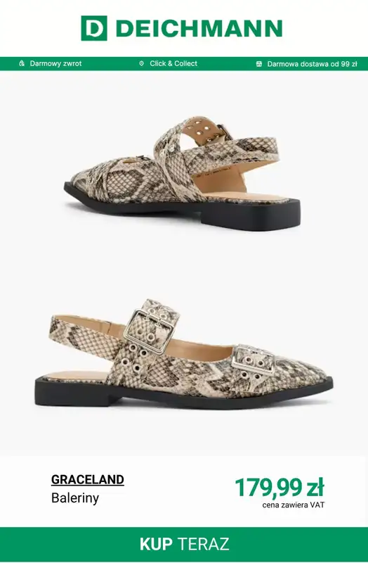 Deichmann - gazetka promocyjna Baleriny damskie od poniedziałku 09.03  - strona 8