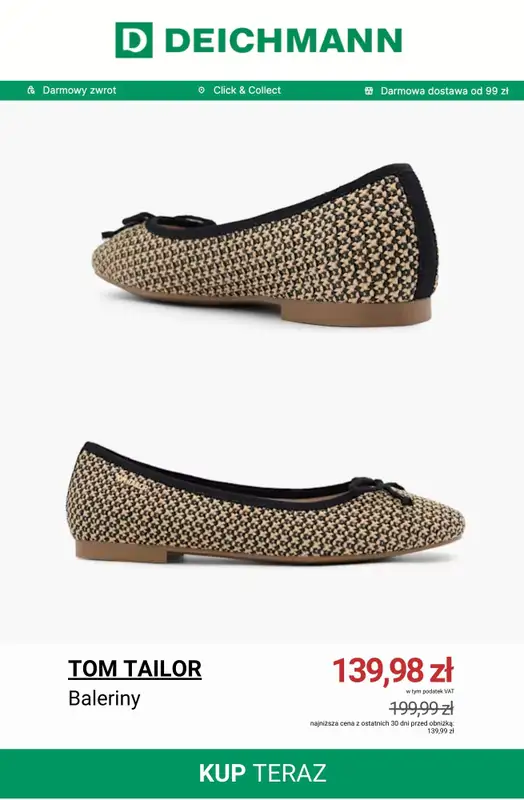 Deichmann - gazetka promocyjna Baleriny damskie od poniedziałku 09.03  - strona 3