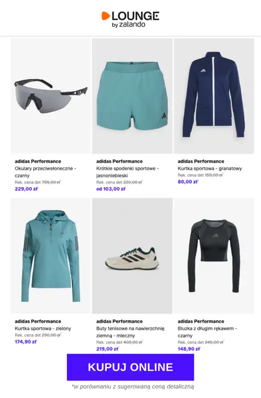 Lounge by Zalando - gazetka promocyjna Do -77% adidas Performance od poniedziałku 09.03 do środy 11.03 - strona 8