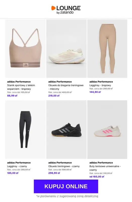Lounge by Zalando - gazetka promocyjna Do -77% adidas Performance od poniedziałku 09.03 do środy 11.03 - strona 2