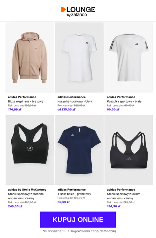 Lounge by Zalando - gazetka promocyjna Do -77% adidas Performance od poniedziałku 09.03 do środy 11.03 - strona 10