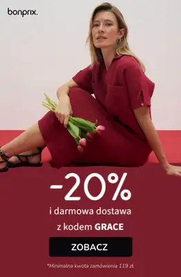 bonprix - gazetka promocyjna 20% rabatu + darmowa dostawa! od poniedziałku 09.03 do wtorku 10.03
