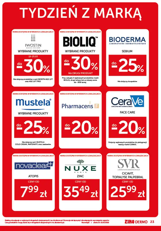 Ziko Dermo - gazetka promocyjna Przygotowanie skóry do wiosny od czwartku 12.03 do środy 25.03 - strona 23