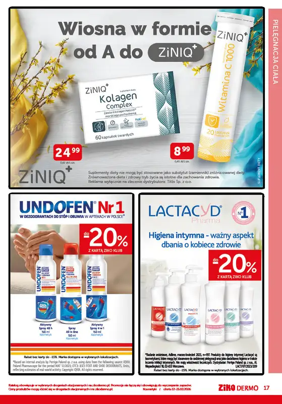 Ziko Dermo - gazetka promocyjna Przygotowanie skóry do wiosny od czwartku 12.03 do środy 25.03 - strona 17