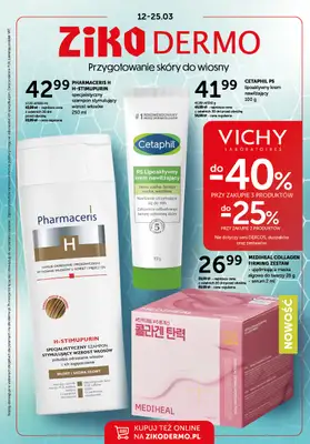 Ziko Dermo - gazetka promocyjna Przygotowanie skóry do wiosny od czwartku 12.03 do środy 25.03