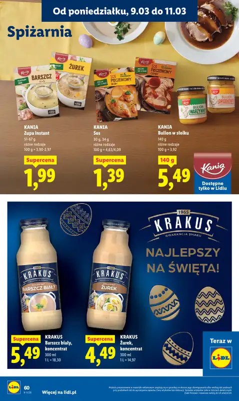 Lidl - gazetka promocyjna Oferta od poniedziałku od poniedziałku 09.03 do środy 11.03 - strona 60