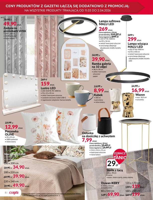 Salony Agata - gazetka promocyjna Gazetka od środy 11.03 do niedzieli 29.03 - strona 8