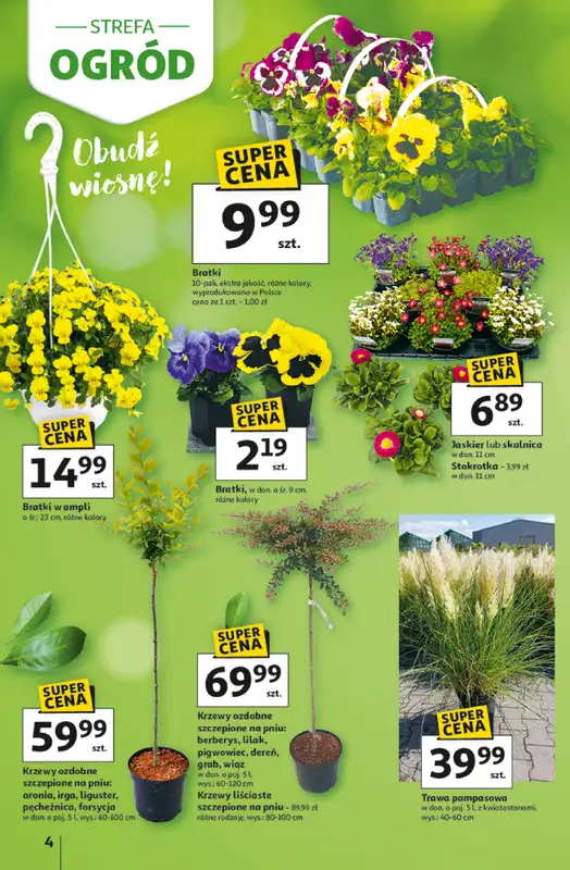 Auchan - gazetka promocyjna Gazetka Strefa Ogród Hipermarket Auchan od czwartku 12.03 do soboty 04.04 - strona 4