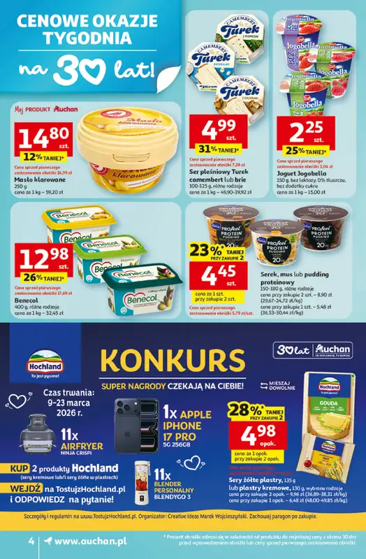 Auchan - gazetka promocyjna Gazetka 30 Lat Supermarket Auchan od czwartku 12.03 do środy 18.03 - strona 4