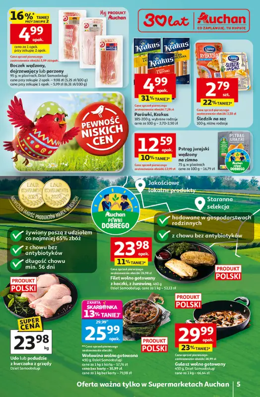 Auchan - gazetka promocyjna Gazetka 30 Lat Supermarket Auchan od czwartku 12.03 do środy 18.03 - strona 5