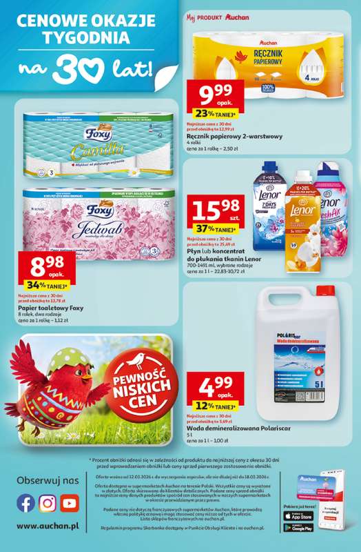 Auchan - gazetka promocyjna Gazetka 30 Lat Supermarket Auchan od czwartku 12.03 do środy 18.03 - strona 8