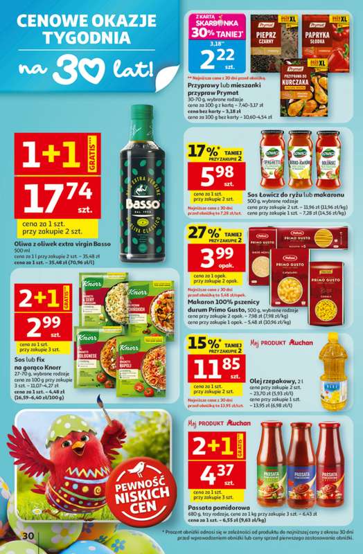 Auchan - gazetka promocyjna Gazetka 30 Lat Hipermarket Auchan od czwartku 12.03 do środy 18.03 - strona 30