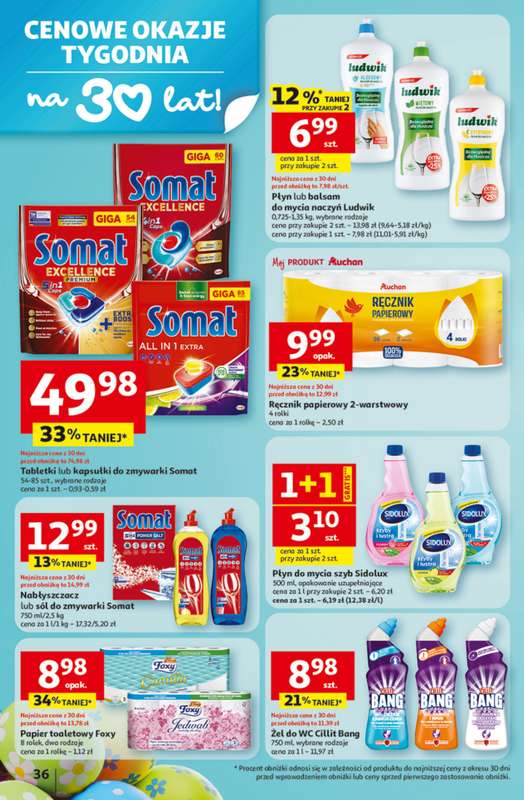 Auchan - gazetka promocyjna Gazetka 30 Lat Hipermarket Auchan od czwartku 12.03 do środy 18.03 - strona 36