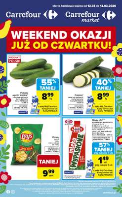 Carrefour - gazetka promocyjna Gazetka Weekend promek już od czwartku od czwartku 12.03 do soboty 14.03