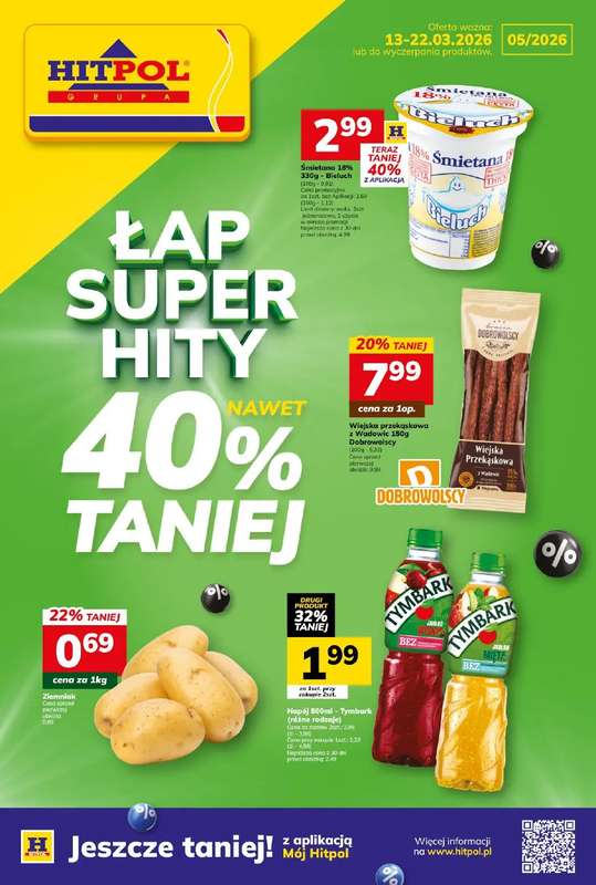 Hitpol - gazetka promocyjna Gazetka  do niedzieli 22.03
