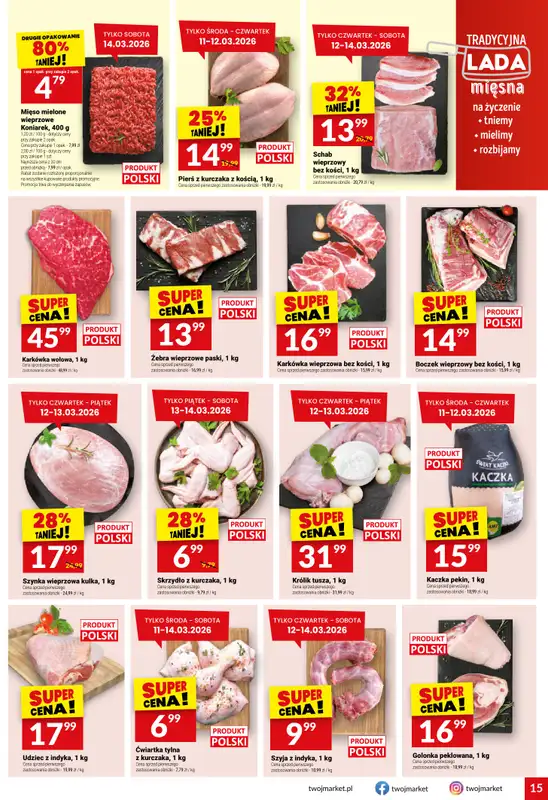 Twój Market - gazetka promocyjna Gazetka od środy 11.03 do wtorku 17.03 - strona 15