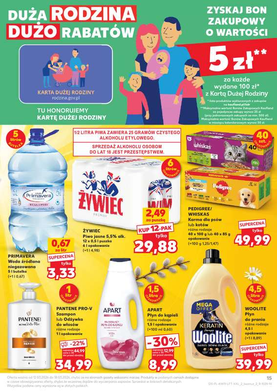 Kaufland - gazetka promocyjna Oferta Kaufland  do środy 18.03 - strona 15