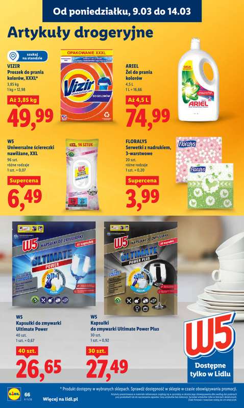 Lidl - gazetka promocyjna Oferta od poniedziałku od poniedziałku 09.03 do środy 11.03 - strona 66
