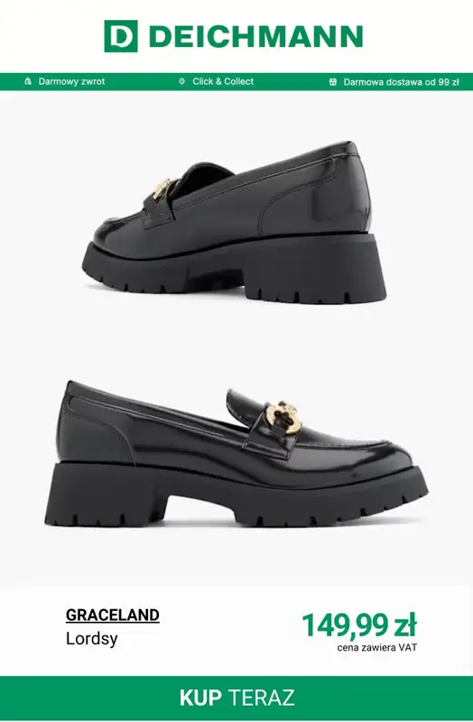 Deichmann - gazetka promocyjna Lordsy damskie od wtorku 10.03  - strona 8